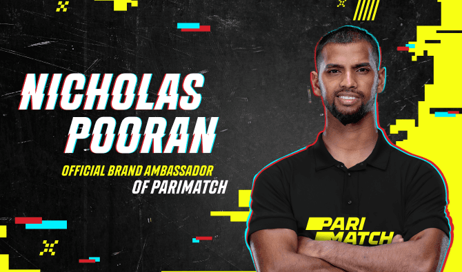 Cover Image for Parimatch unveils striker Nicholas Pooran as the new Brand Ambassador